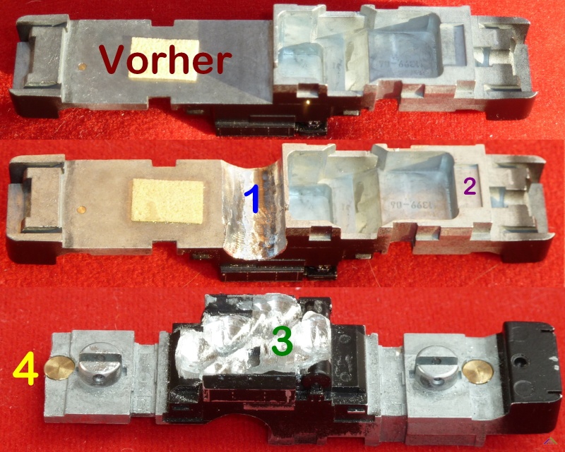 183 Sounddummy.JPG - Stufe 1: Chassis ausbohren, der Sounddummy wird 12 g leichter